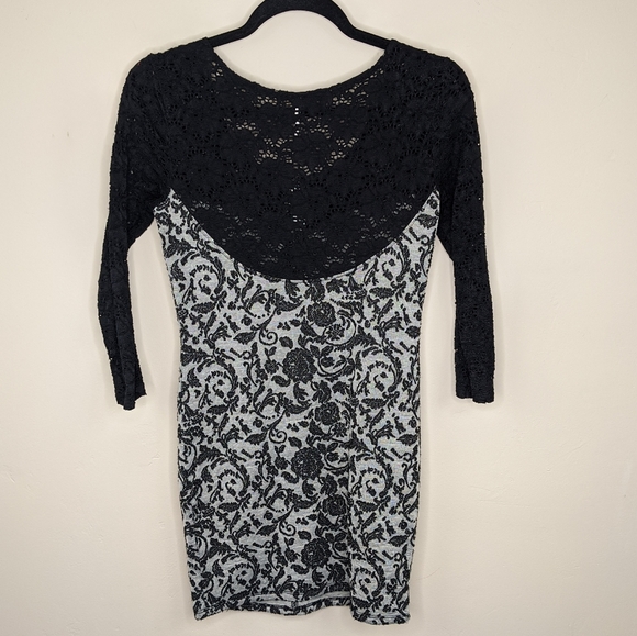 Free People Lace Floral Bodycon Dress H30 - Picture 6 of 6